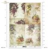 fruit, grapes, grapevine, grape cluster, twig, leaves, peach, apple, plum, rose, retro, floral background, Frucht, Obst, Weintraube, Weinstock, Traube, Zweig, Blätter, Pfirsich, Apfel, Pflaume, Rose, floraler Hintergrund